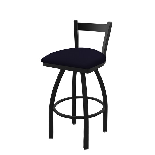 25" Low Back Swivel Counter Stool, Black Wrinkle, Canter Twilight Seat